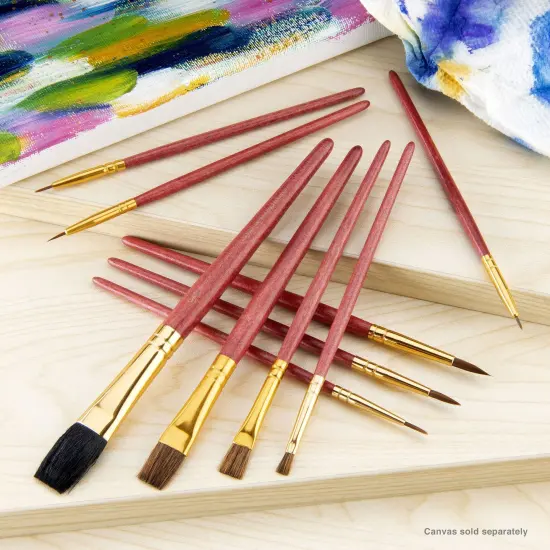 RSET-9152 | 10pc Camel Hair Variety Brush Set {5}