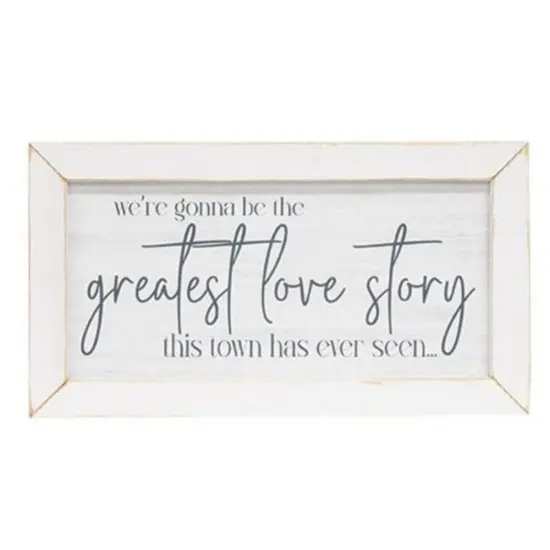Greatest Love Story Wooden Print Rustic Wedding Sign Decorative Home Decor {1}
