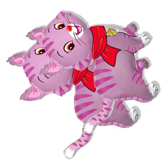 Lovely Cat Fuchsia Foil Balloon Large Shape 37" {5}