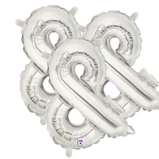 Betallic&reg; 14 inch Ampersand Silver Air Fill Only Balloon {2}