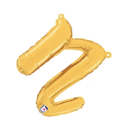 Betallic&reg; 14 inch Script Letter N Gold Air Fill Only {5}