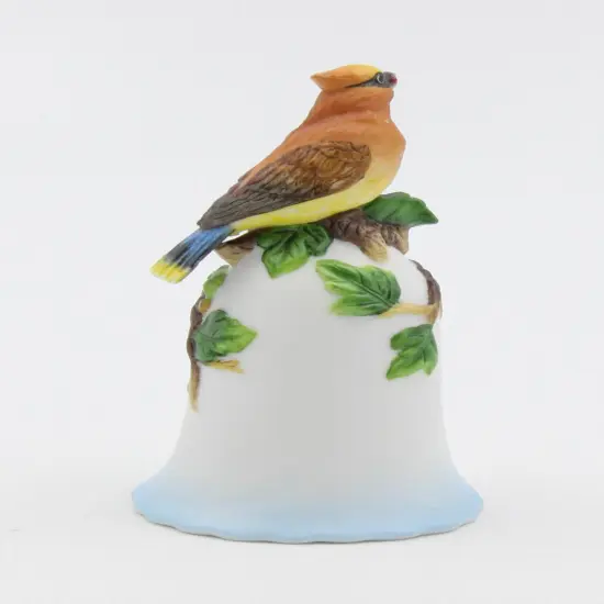 Ceramic Mini Cedar Waxing Bird Bell, Birdwatcher Gift, Gift for Her, Gift for Mom, Home Decor {4}