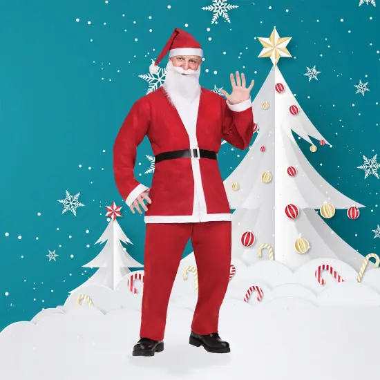 Fun World Pub Crawl Adult Santa Suit Christmas Costume - Standard Size Red {1}
