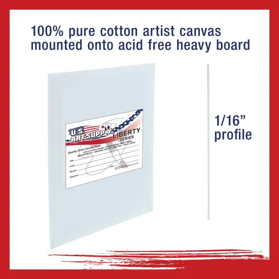 12" x 16" Professional Artist Quality Acid Free Canvas Panel Boards for Painting 4-Pack {5}