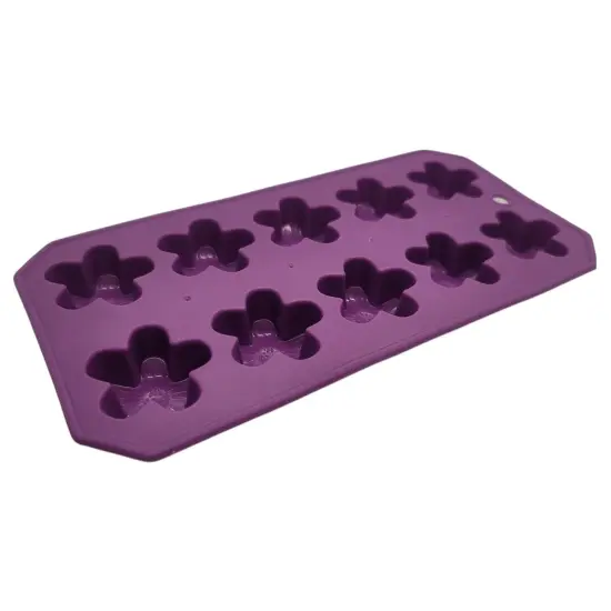 Chef Craft Flexible Thermoplastic 10-Cube Ice Cube Tray - Fun Flower Shapes {4}