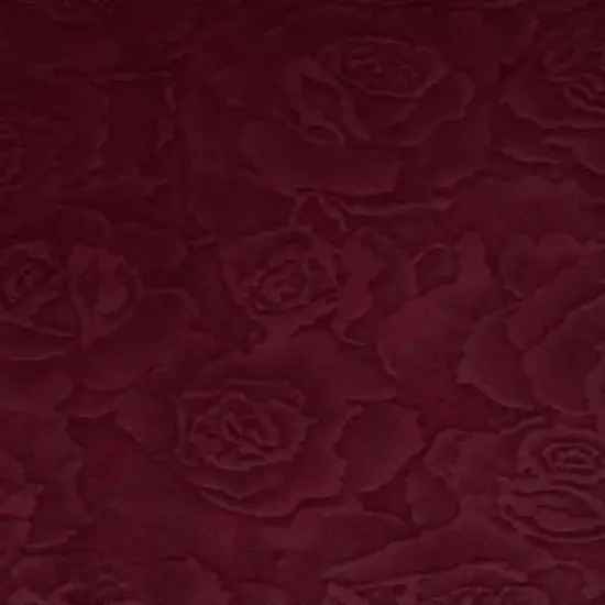 Cuddle 3 Extra Wide Rose Burnout Limited Edition Merlot Fabric per yard {1}