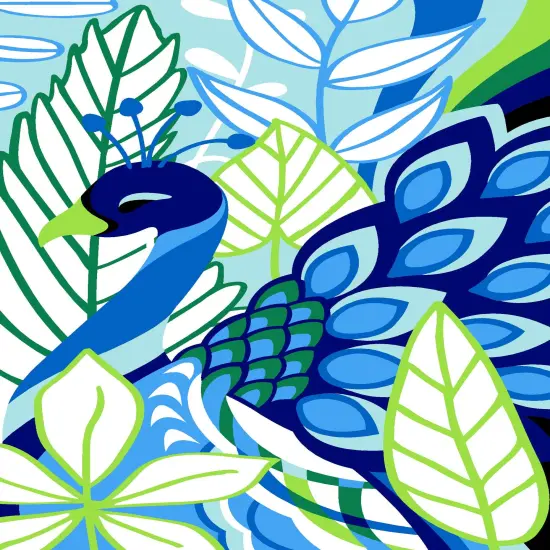 Needlepoint canvas for halfstitch without yarn Peacock Unit SEU928.391 Seg De Paris Printed Tapestry Canvas {1}