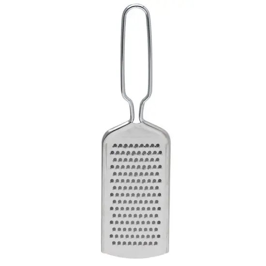 HIC 8.5" Stainless Steel Handy Grater Zester - Grates Hard & Soft Cheeses, Ginger, Chocolate, Citrus {1}