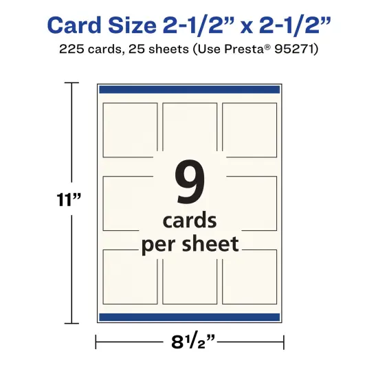 Avery 2-1/2" x 2-1/2" Square, Matte Ivory Business Cards {5}