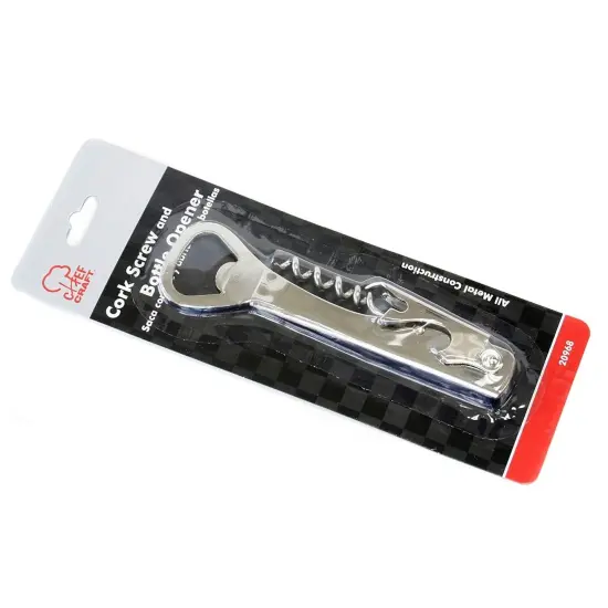 Chef Craft Combination Compact Corkscrew and Bottle Opener - Great for Travel and Camping {3}