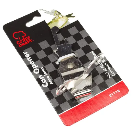Chef Craft 4" Long Butterfly Manual Can Opener - Compact Size for Camping or Taking with a Lunch {6}