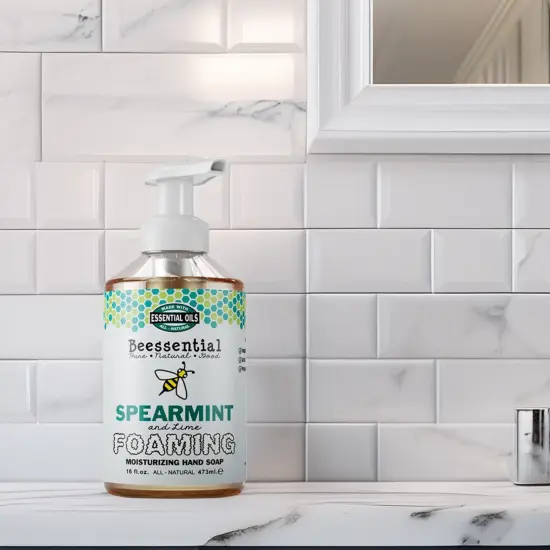 Beessential Natural Foaming Hand Soap USA Made Spearmint Lime 16 Oz {4}