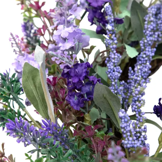 Northlight Lavender Artificial Spring Floral Wreath, Purple and Green - 18-Inch {5}