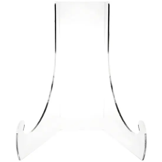 Plymor Clear Acrylic Large Flat Back Easel with Deep Support Ledges, 15" H x 12.5" W x 12" D {3}