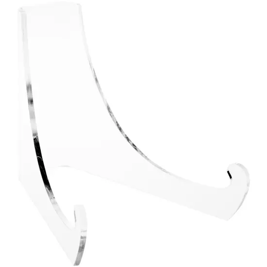 Plymor Clear Acrylic Flat Back Easel With Extra Deep Support Ledges, 6" H x 6.375" W x 7.5" D {2}