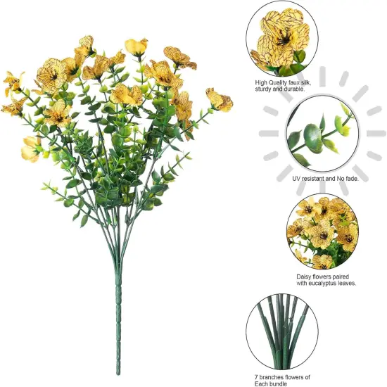 Artificial Fake Fall Mums Flowers Plants for Outdoor Outside Decoration {4}