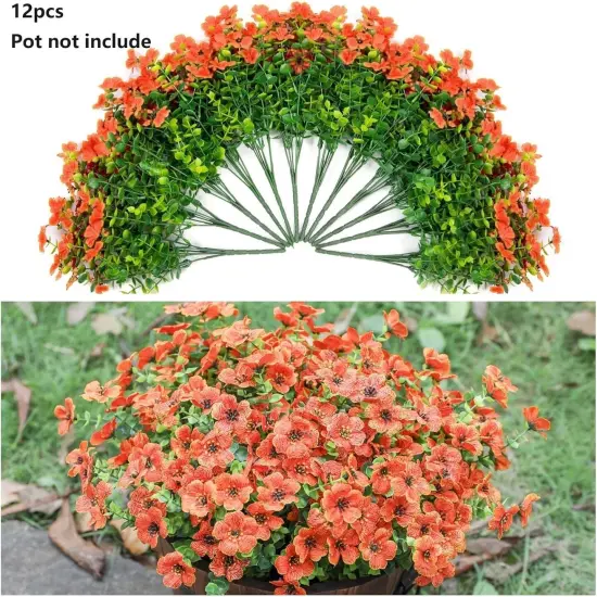 Artificial Fall Flowers Faux Mums for Outdoor Indoor Garden Home Decoration {3}