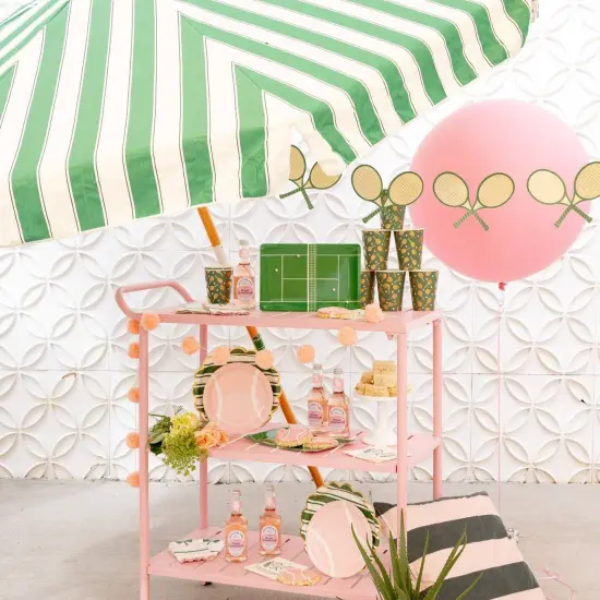 TENNIS BALL & RACKET BANNER SET {2}