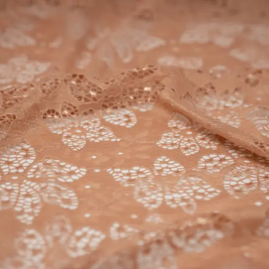 1 Yard Meghan Stretch Lace Fabric 36" L x 58/60" W Mauve {2}