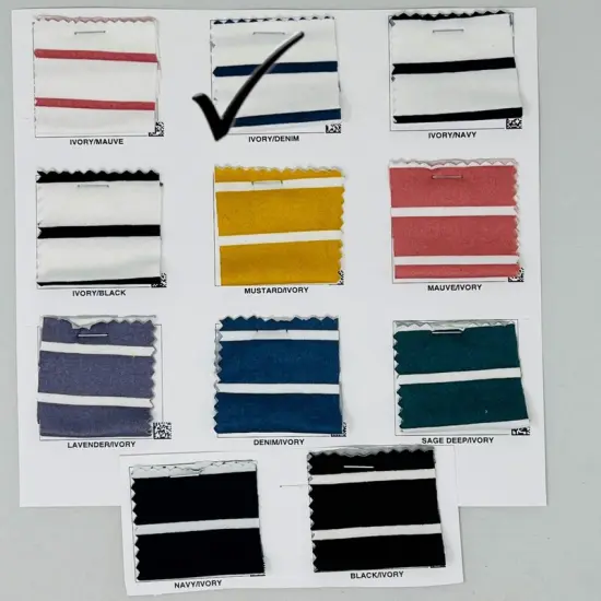 1 Yard DTY Double Brushed Knit Stripe Fabric Lightweight Stretch Fabric for Summer Clothing 58"60" Mustard/Ivory {3}