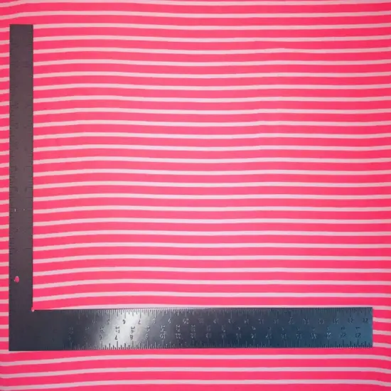 1 Yard Liverpool Knit Horizontal Stripe Fabric for Apparel and DIY Projects 58/60'' Inches Wide Black/Burgundy {6}