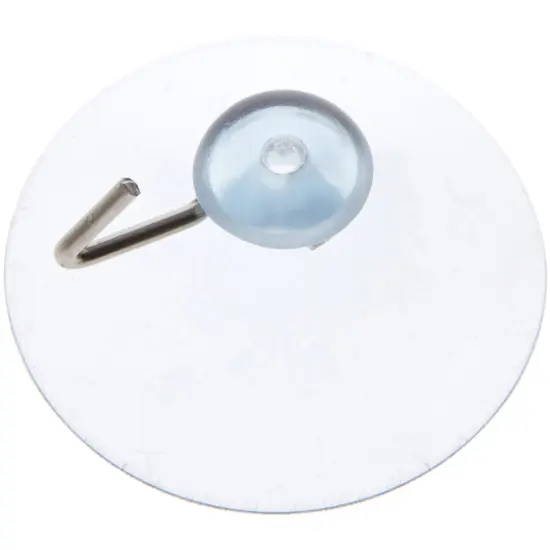 Bard's Clear Plastic Suction Cup with Hook, 2" Diameter {1}