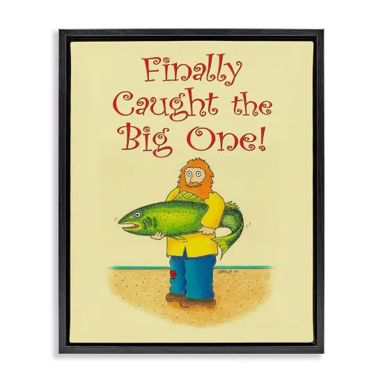 Stupell Industries The Big One Fisherman Floating Frame Design by Roger Straub {7}