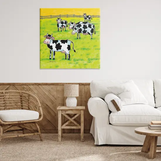 Stupell Industries Funny Cow Herd with Specs Canvas Design by Roger Straub {2}