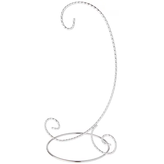 Bard's Twisted Silver Ornament Stand, Medium, 9.5" H x 5.5" W x 5.5" D {1}