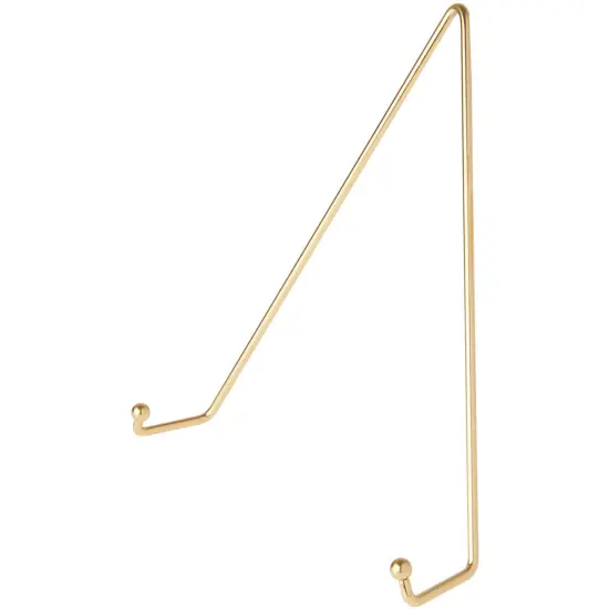 Bard's Shiny Gold-toned Wall Mountable Plate Hanger, 10" H x 8.25" W x 2" D (For Plates 10" - 14") {1}