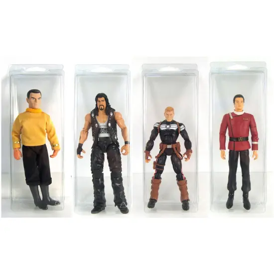 Collecting Warehouse Clear Plastic Clamshell Package / Storage Container, 8.19" H x 3" W x 1.5" D {3}