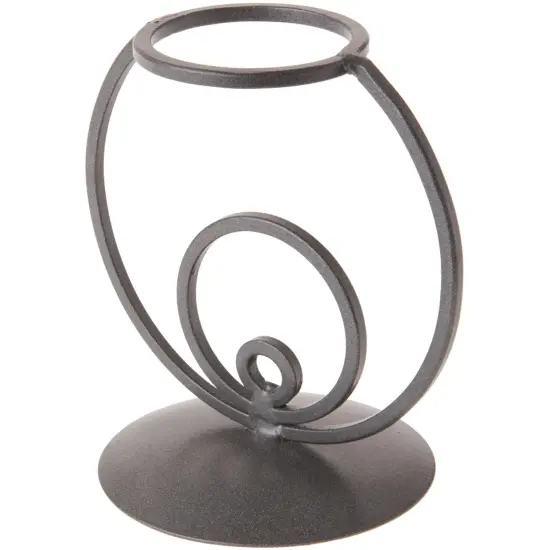 Bard's Dark Gray Wrought Iron Egg Stand/Holder, Circle Leg, 2.125" Diameter {1}