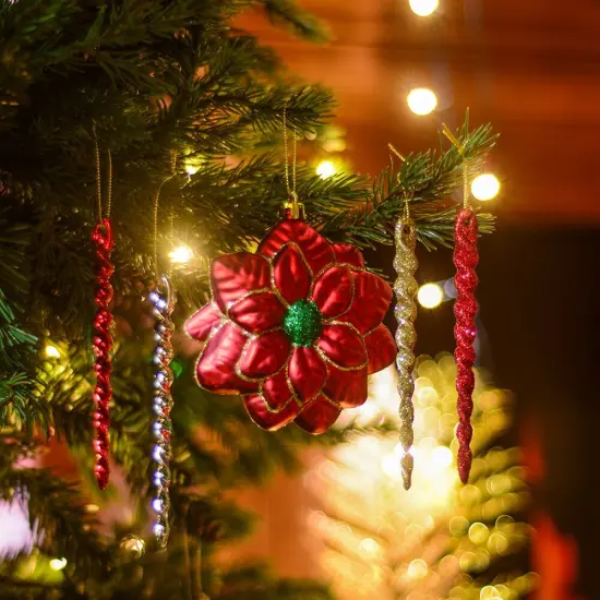 Christmas Sensation Mega Holiday Ornament Set, 108 Unique Baubles, Trees, Candycanes, and Snowflakes {5}