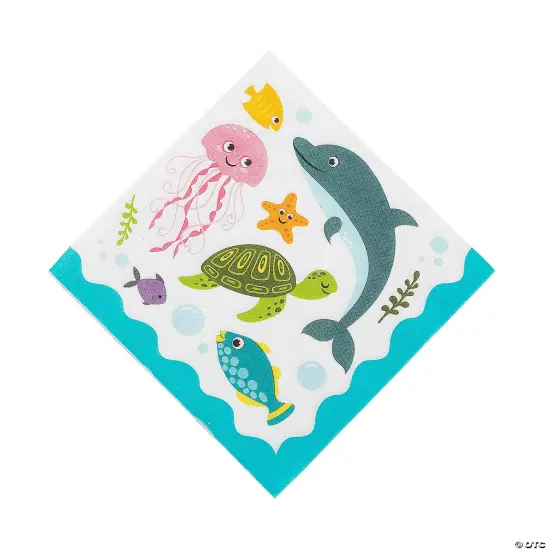 Under the Sea Creatures Luncheon Napkins 16 Pc {3}