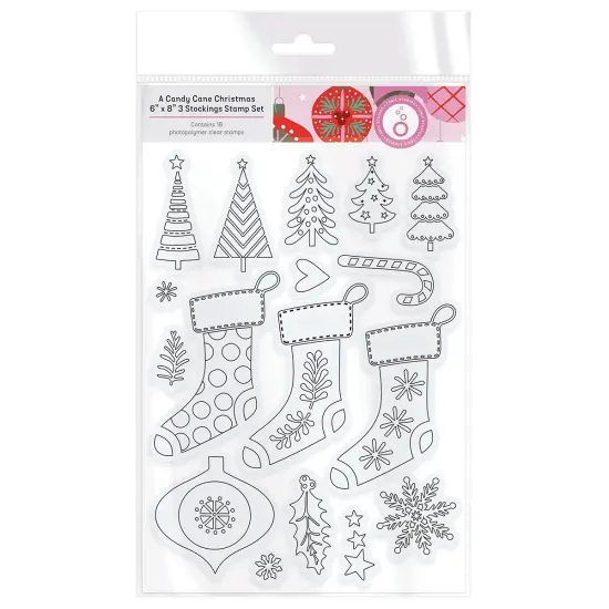 Tonic Studios Stamp Set-A Candy Cane Christmas 3 Stocking {1}