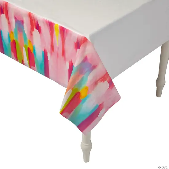 54" x 108" Happy Birthday Party Plastic Tablecloth {2}