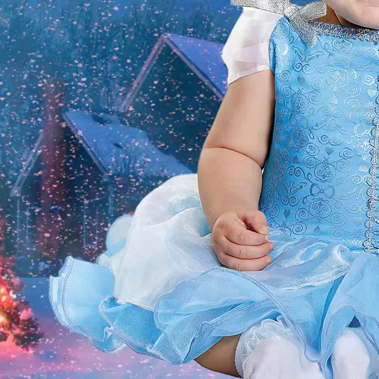 Baby Cinderella Costume with Tutu Onesie and Crown Headband {4}