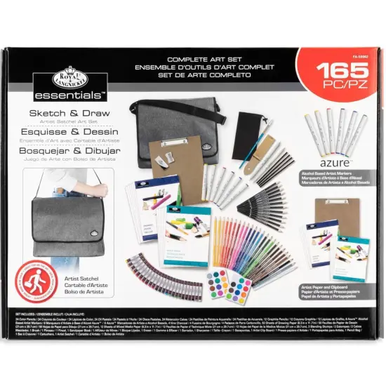 FA-59962 | Sketch & Draw Artist Satchel Art Set 165pc {1}