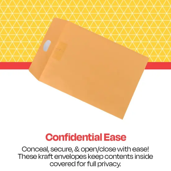 School Smart Multi Tak Clasp Envelopes, 6 x 9 Inches, Kraft Brown, Box of 100 {6}