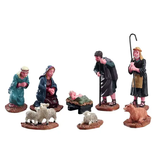 Lemax Nativity Village 3 Inch Figurines - 8 Piece Set {1}