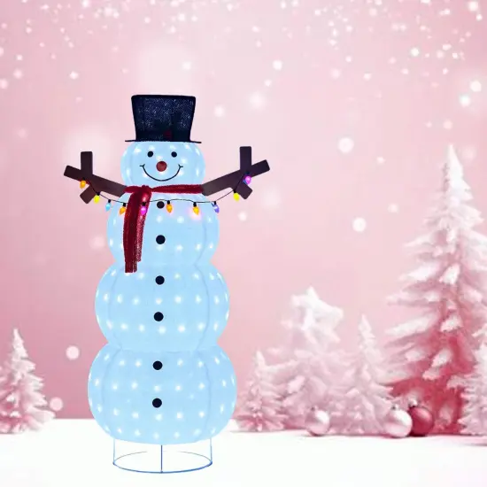 60 Inch Plush Lantern Snowman, Winter Holiday Decoration, Indoor Outdoor Christmas {5}