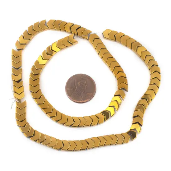 The Bead Chest Brass Flat Interlocking Snake Beads (6mm) {2}