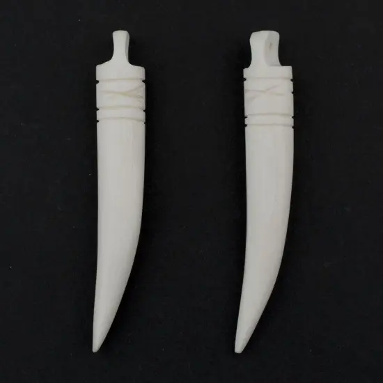 The Bead Chest Kenya White Bone Tooth Pendant (Set of 2) {1}
