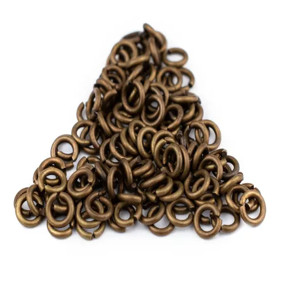 The Bead Chest Bronze 4mm Round Open Jump Rings, Pack of 100 {4}