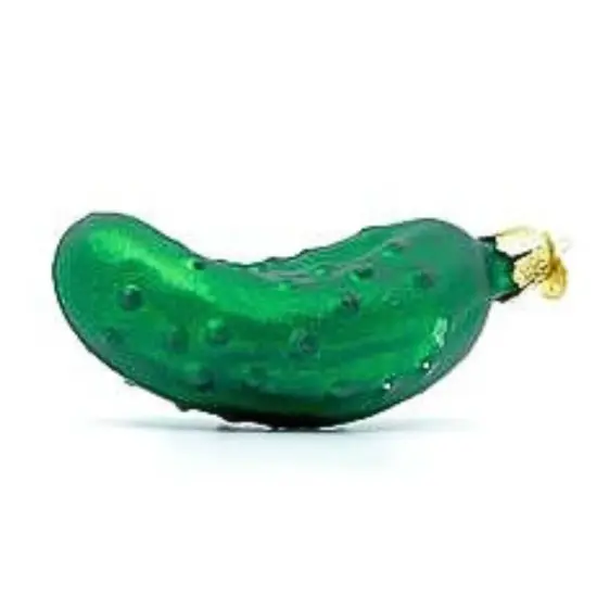 Old World Christmas 3.75 In Pickle Christmas Tree Ornament , Christmas Decor Owc Ornament Vegetable Fruit Green {2}