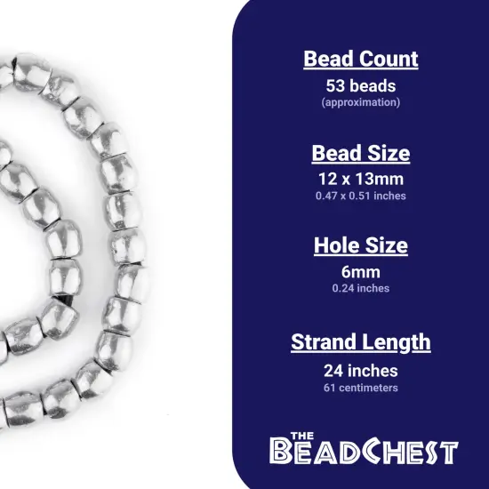 The Bead Chest Aluminum Mursi Ring Beads (12mm): Tribal Metal Spacers {4}