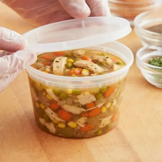 Perfect Settings 16 oz Deli Containers with Lids [40 Sets] Leakproof, Microwavable, Freezer, Dishwasher Safe, Pint Size Plastic Food Storage Container {3}