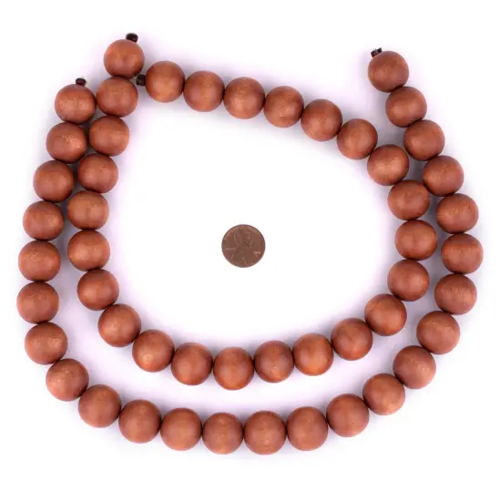 The Bead Chest Natural 18mm Wooden Beads in Brown - Light for Jewelry Making &ndash; Round Loose Wood Spacer Beads I Approximately 24 Beads {2}