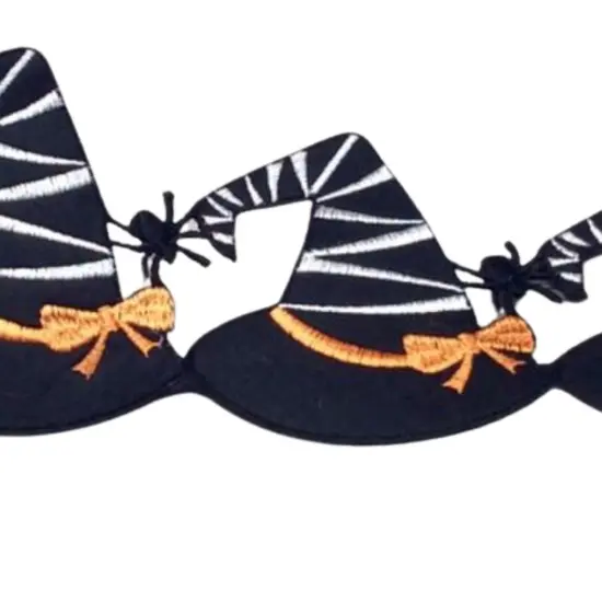 4" Witch Hat Garland Ribbon: Black (5 Yards) {2}