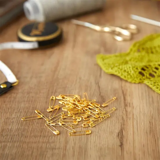 19mm Mini Safety Pins - Pack of 200pcs Small Gold Safety Pins {5}